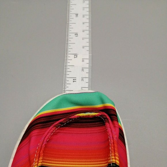 Womens Lace Up Sneakers Multicolor Stripe Canvas NEW - Picture 5 of 7